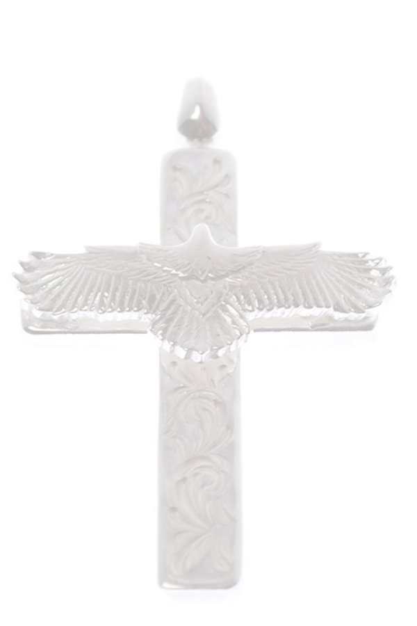 画像3:  {SOLD} Taro Washimi タロウ ワシミ 鷲見太郎 mini arabesque cross pendant / eagle eg-06/925 parts {-BCS}  :WT2023-01-F  (3)