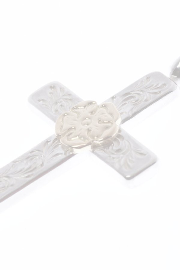 画像4:  {SOLD} Taro Washimi タロウ ワシミ 鷲見太郎 mini arabesque cross pendant / S K18 flower metal {-BCS}  :WT2023-02-F  (4)