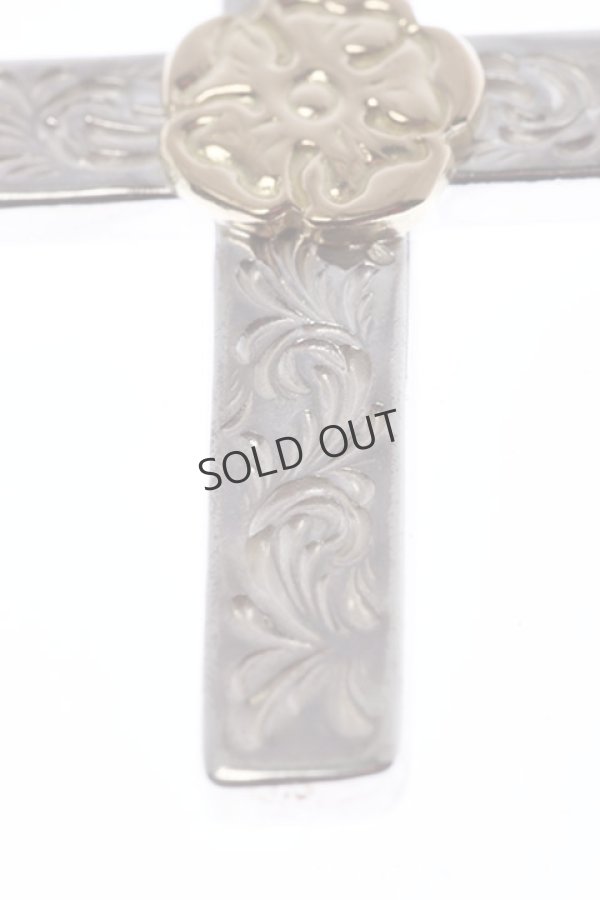 画像6: {SOLD}Taro Washimi タロウ ワシミ 鷲見太郎 mini arabesque cross pendant / S K18 flower metal{-BCS} (6)