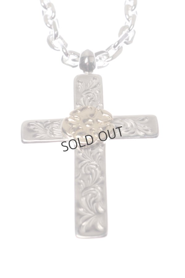 画像2: {SOLD}Taro Washimi タロウ ワシミ 鷲見太郎 S K18 flower metal pendant / slv chain 50cm{-BCS} (2)