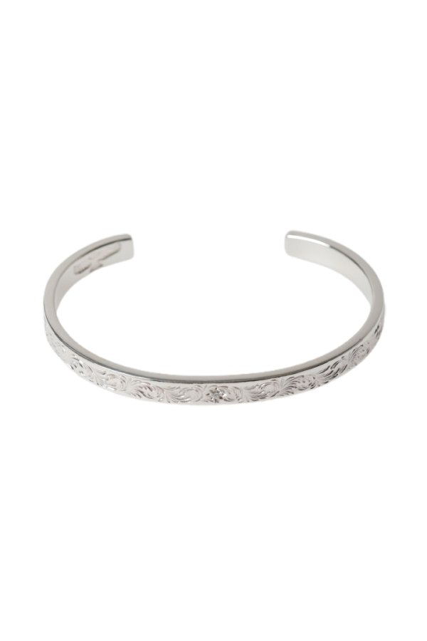 画像1: Taro Washimi タロウ ワシミ 鷲見太郎 Ｍ arabesque design 5mm bangle{-BFS} (1)