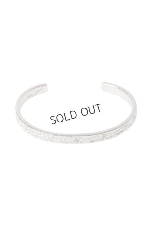 画像1: {SOLD}Taro Washimi タロウ ワシミ 鷲見太郎 Ｍ arabesque design 5mm bangle{-BFS} (1)