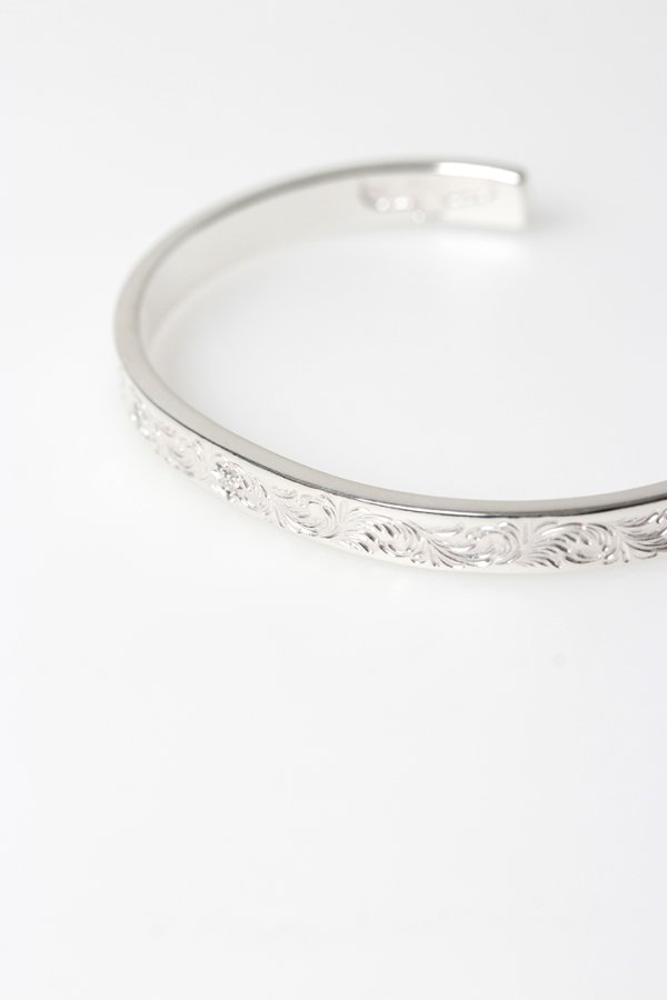 画像7: Taro Washimi タロウ ワシミ 鷲見太郎 Ｍ arabesque design 5mm bangle{-BFS} (7)