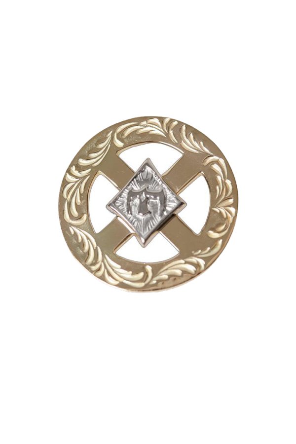 画像1: Taro Washimi タロウ ワシミ 鷲見太郎 唐草 K18 medicine wheel{-BFS} (1)