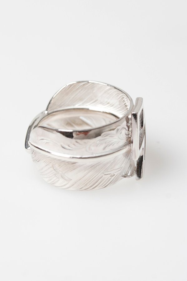 画像3: Taro Washimi タロウ ワシミ 鷲見太郎 L arabesque flight feather 01 ring{-BFS} (3)