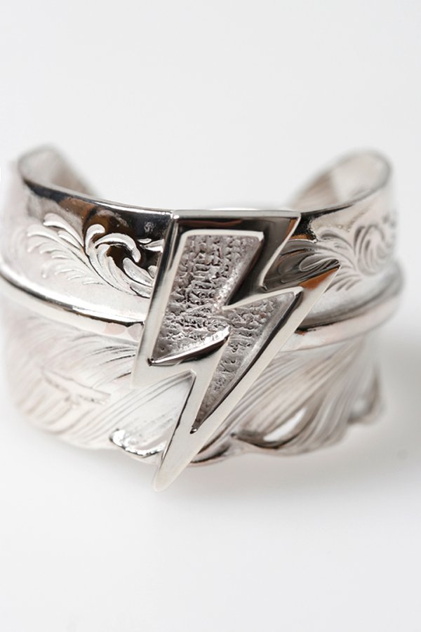 画像5: Taro Washimi タロウ ワシミ 鷲見太郎 L arabesque flight feather 01 ring{-BFS} (5)