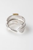 画像2: Taro Washimi タロウ ワシミ 鷲見太郎 L arabesque flight feather 01 ring{-BFS} (2)