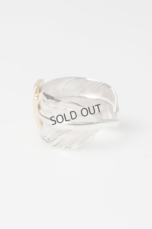 画像3: Taro Washimi タロウ ワシミ 鷲見太郎 L arabesque flight feather 01 ring{-BFS} (3)