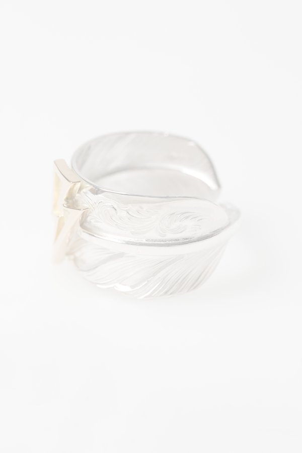画像6:   Taro Washimi タロウ ワシミ 鷲見太郎 L arabesque flight feather 01 ring {-BFS}  :WT20260407-51-19  (6)