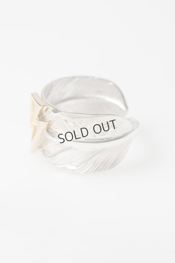 画像6: Taro Washimi タロウ ワシミ 鷲見太郎 L arabesque flight feather 01 ring{-BFS} (6)