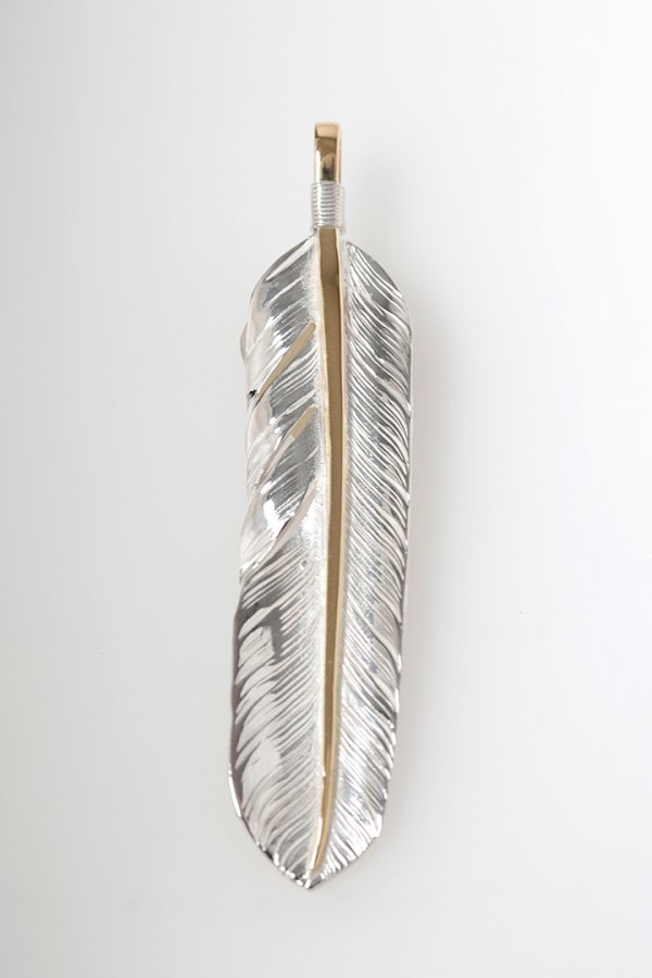 画像2: Taro Washimi タロウ ワシミ 鷲見太郎 L arabesque flight feather  K18 core 01{-BFS} (2)