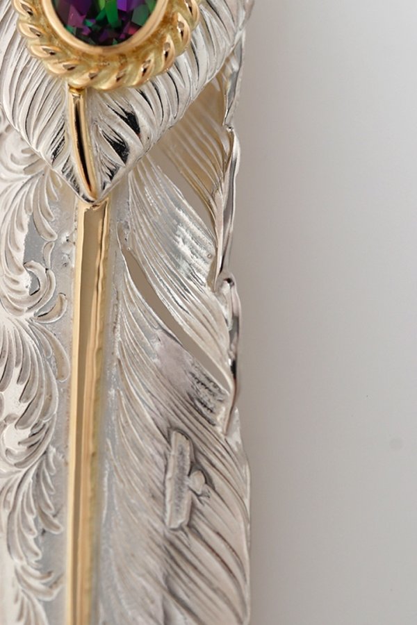 画像4: Taro Washimi タロウ ワシミ 鷲見太郎 L arabesque flight feather  K18 core 01{-BFS} (4)