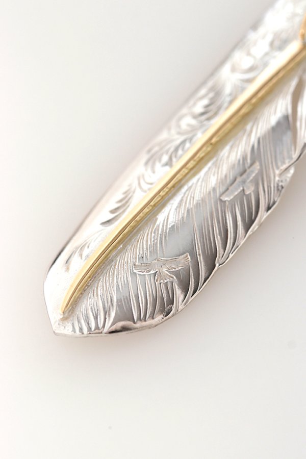 画像6: Taro Washimi タロウ ワシミ 鷲見太郎 L arabesque flight feather  K18 core 01{-BFS} (6)