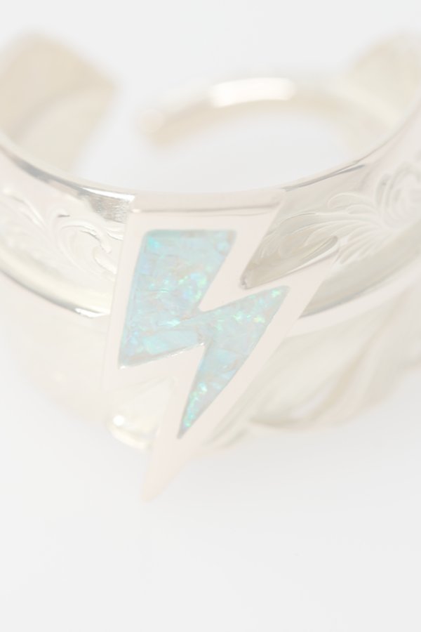 画像5:   Taro Washimi タロウ ワシミ 鷲見太郎 18K L arabesque flight feather K18 thunder opal {-BFS}  :WT20260409-01-19  (5)
