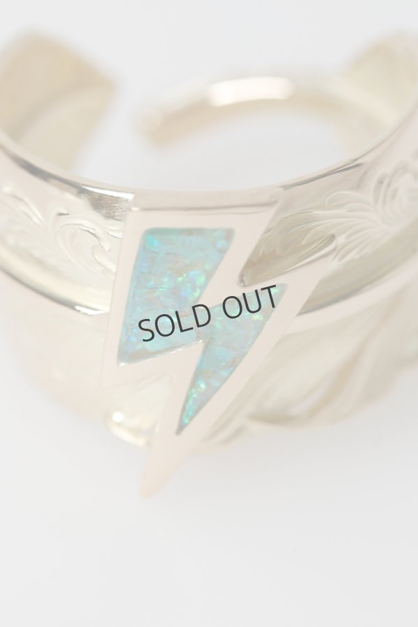 画像5: Taro Washimi タロウ ワシミ 鷲見太郎 18K L arabesque flight feather K18 thunder opal{-BFS} (5)