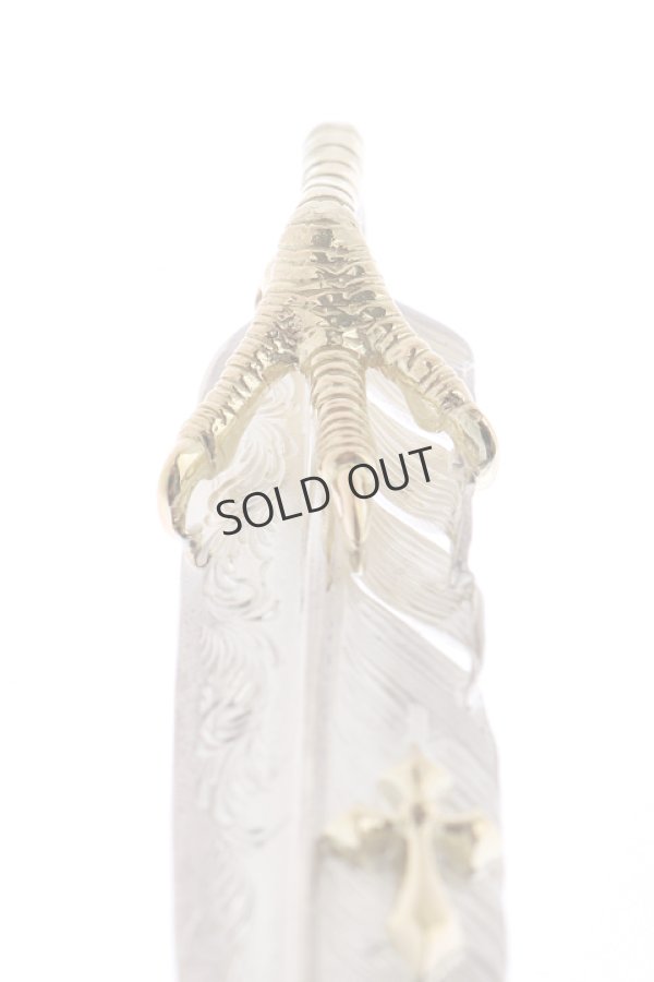 画像2: {SOLD}Taro Washimi × TRAVIS WALKER(タロウ ワシミ × トラヴィスワーカー) L feather × eagle claw × Small Arrow Cross{-BJS} (2)