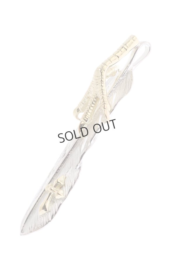 画像4: {SOLD}Taro Washimi × TRAVIS WALKER(タロウ ワシミ × トラヴィスワーカー) L feather × eagle claw × Small Arrow Cross{-BJS} (4)