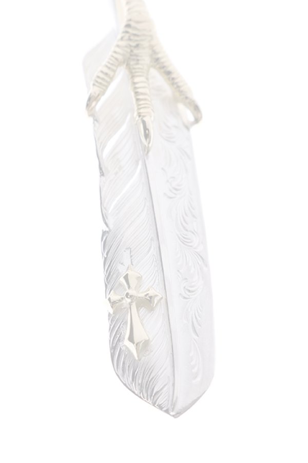 画像5:  {SOLD} Taro Washimi × TRAVIS WALKER（タロウ ワシミ × トラヴィスワーカー） L feather × eagle claw × Small Arrow Cross {-BJS}  :WTW-03-F  (5)