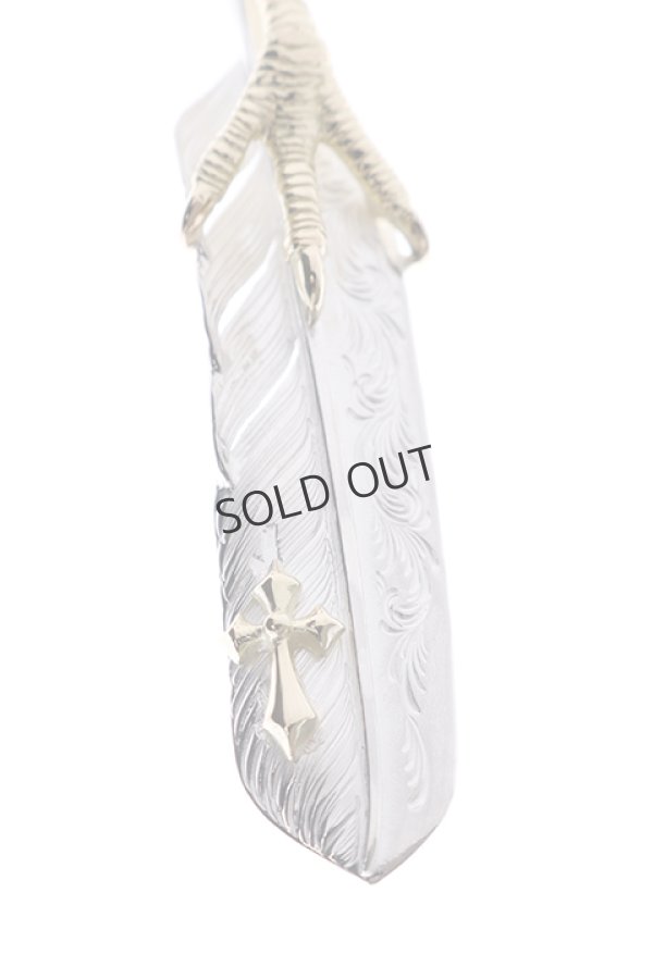 画像5: {SOLD}Taro Washimi × TRAVIS WALKER(タロウ ワシミ × トラヴィスワーカー) L feather × eagle claw × Small Arrow Cross{-BJS} (5)