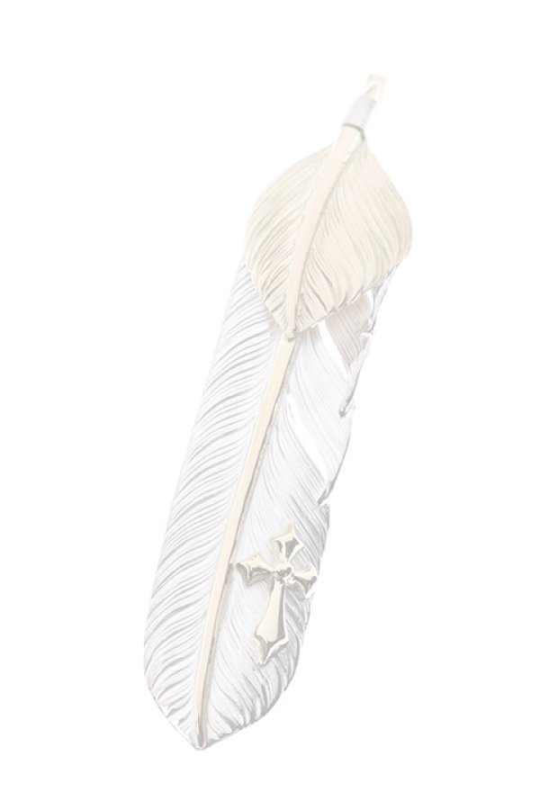画像5:  {SOLD} Taro Washimi × TRAVIS WALKER（タロウ ワシミ × トラヴィスワーカー） L feather × heart feather × Small Arrow Cross {-BJS}  :WTW-05-F  (5)