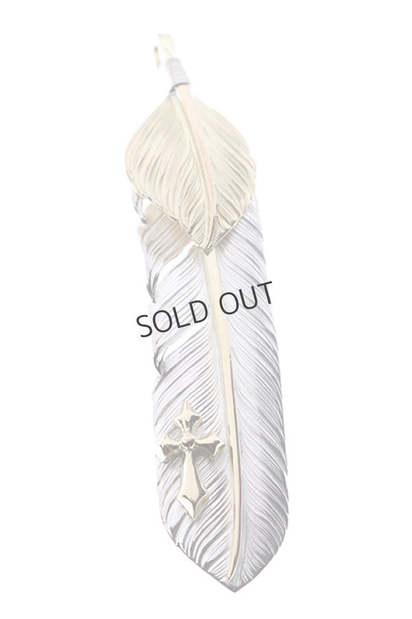 画像5: {SOLD}Taro Washimi × TRAVIS WALKER(タロウ ワシミ × トラヴィスワーカー) L feather × heart feather × Small Arrow Cross{-BJS} (5)
