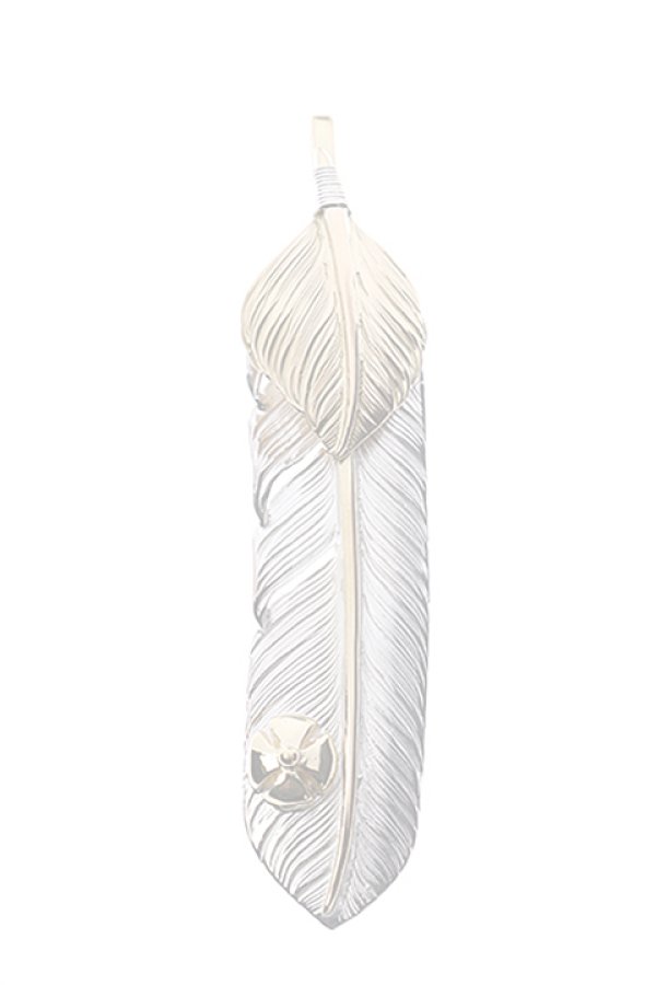 画像1:  {SOLD} Taro Washimi × TRAVIS WALKER（タロウ ワシミ × トラヴィスワーカー） L feather × heart feather × Small Malibu Cross {-BJS}  :WTW-08-F  (1)
