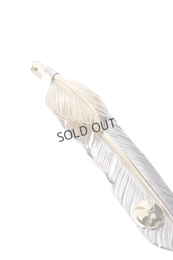 画像4: {SOLD}Taro Washimi × TRAVIS WALKER(タロウ ワシミ × トラヴィスワーカー) L feather × heart feather × Small Malibu Cross{-BJS} (4)