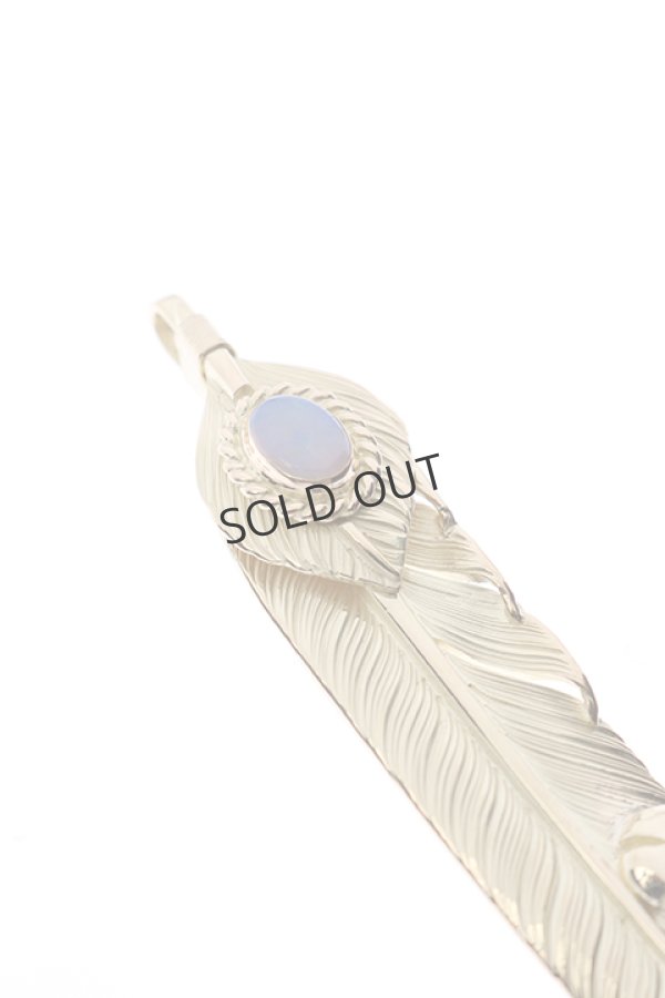 画像4: {SOLD}Taro Washimi × TRAVIS WALKER(タロウ ワシミ × トラヴィスワーカー) L feather × heart feather × opal × Small Malibu Cross{-BJS} (4)