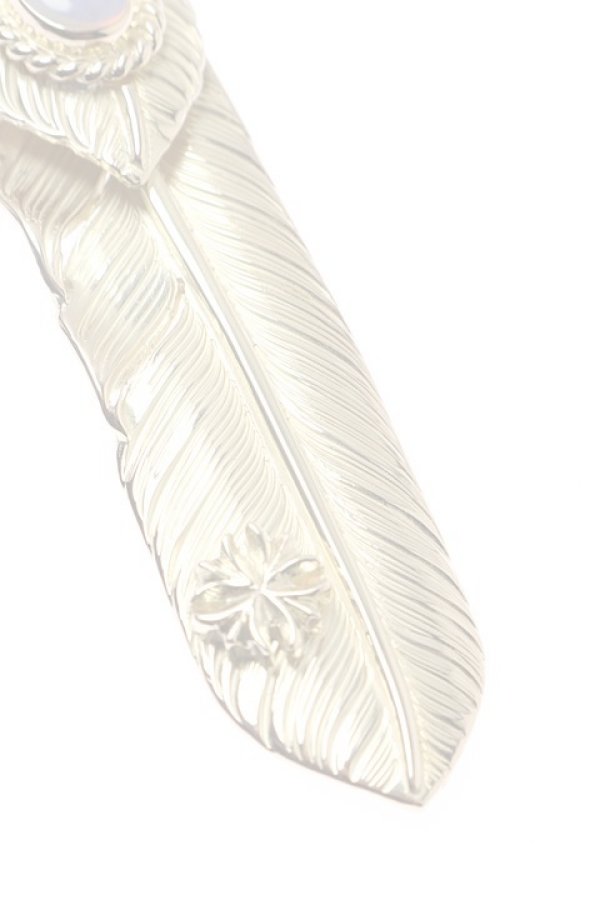 画像5:  {SOLD} Taro Washimi × TRAVIS WALKER（タロウ ワシミ × トラヴィスワーカー） L feather × heart feather × opal × Small Valor Cross {-BJS}  :WTW-12-F  (5)
