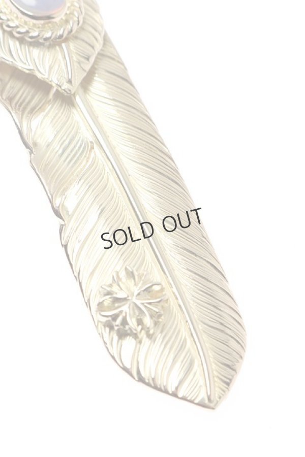 画像5: {SOLD}Taro Washimi × TRAVIS WALKER(タロウ ワシミ × トラヴィスワーカー) L feather × heart feather × opal × Small Valor Cross{-BJS} (5)