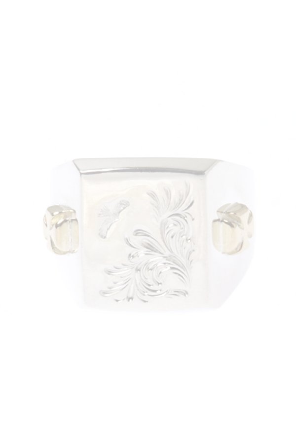 画像1:  {SOLD} Taro Washimi × TRAVIS WALKER（タロウ ワシミ × トラヴィスワーカー） Canvas Ring w/Arabesque Design {-BJS}  :WTW-RING-21  (1)