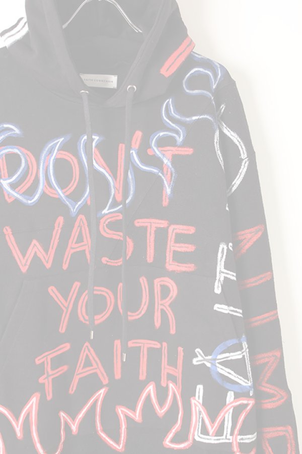 画像3:   FAITH CONNEXION フェイスコネクション NTMB BLACK HOODIE{X3359JNTM23-BLK-AIA} (3)
