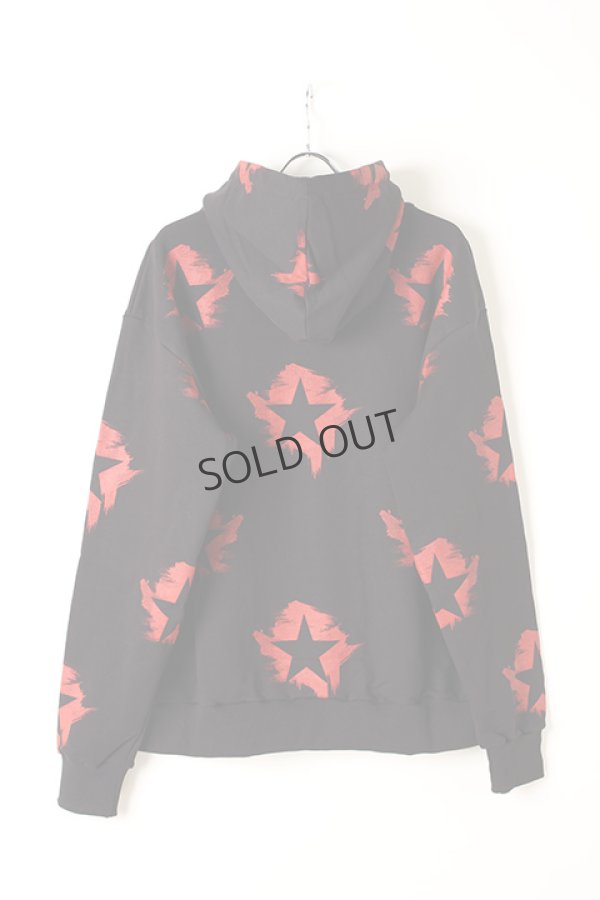 画像2: {SOLD}FAITH CONNEXION フェイスコネクション BLACK COTTON PAINTED HOODIE{X3360JFCXN4-BLK-AIA} (2)