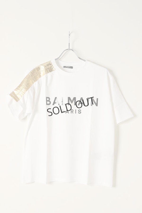 画像1: BALMAIN バルマン BF2 SHOULDER GOLD TAPE BALMAIN TS{XF0EG020BB43-GAB-BBS} (1)