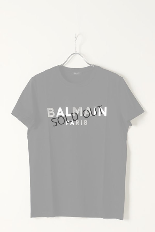 画像1: {SOLD}BALMAIN バルマン BH2 T-SHIRTS C-F FOIL-LOGO{XH0EF000BB29-EAC-BBS} (1)