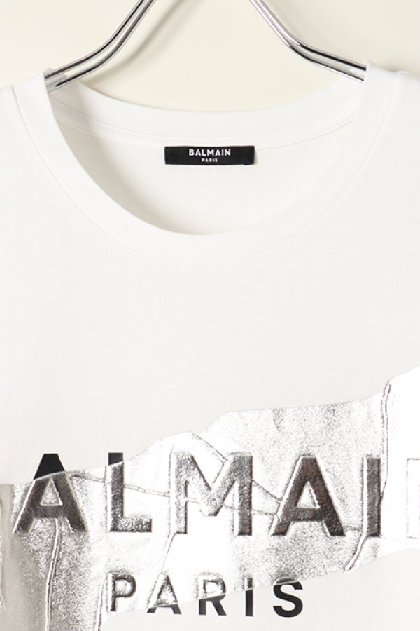 画像2: 【 30%OFF セール75,900円→53,130円】 BALMAIN バルマン BH2 T-SHIRTS BULKY SILVER TAPE{XH0EG010BB48-GIM-BBS} (2)