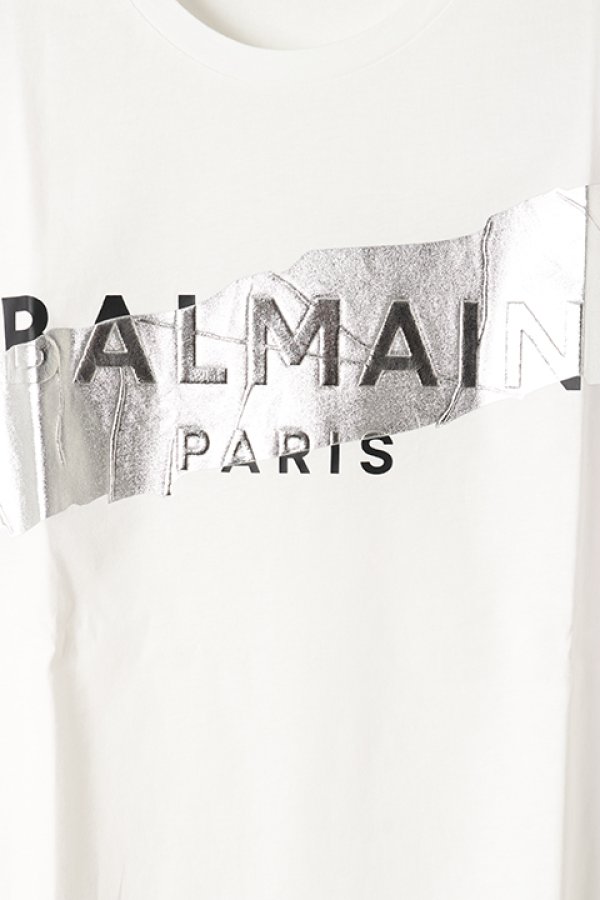 画像4: 【 30%OFF セール75,900円→53,130円】 BALMAIN バルマン BH2 T-SHIRTS BULKY SILVER TAPE{XH0EG010BB48-GIM-BBS} (4)