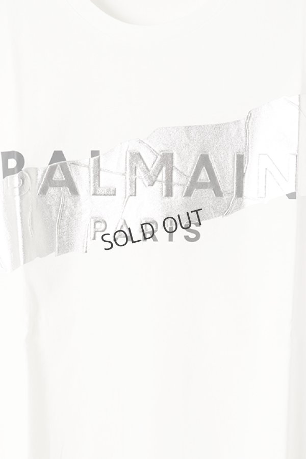画像4: BALMAIN バルマン BH2 T-SHIRTS BULKY SILVER TAPE{XH0EG010BB48-GIM-BBS} (4)