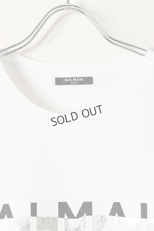 画像2: {SOLD}BALMAIN バルマン BH2 T-SHIRTS BULKY FOIL TAPE{XH0EG010BB59-GIM-BBS} (2)