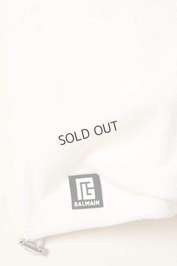 画像4: {SOLD}BALMAIN バルマン BH2 C&S HOODIE DRAWSTRINGS SS{XH0JL005JC99-OFA-BBS} (4)