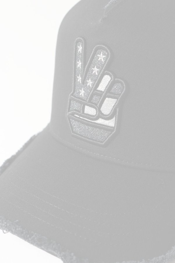 画像5:   YOSHINORI KOTAKE DESIGN ヨシノリコタケ メッシュキャップ YK3DE-PEACE BLK BLK BLK/SIL {-BES}  :YK-BES-06-F  (5)