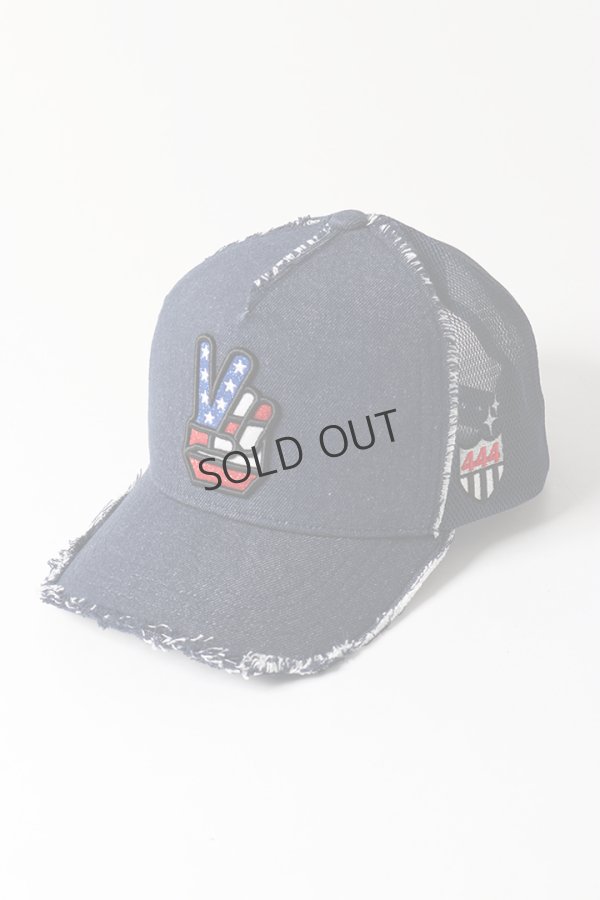 画像1: {SOLD}YOSHINORI KOTAKE DESIGN ヨシノリコタケ メッシュキャップ YK3DE-PEACE DNM NVY BLK/WHT{-BES} (1)