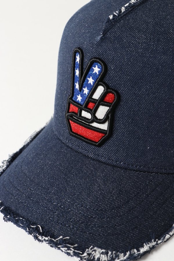 画像5: YOSHINORI KOTAKE DESIGN ヨシノリコタケ メッシュキャップ YK3DE-PEACE DNM NVY BLK/WHT{-BES} (5)