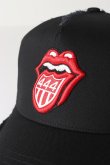 画像2: YOSHINORI KOTAKE DESIGN ヨシノリコタケ メッシュキャップ ローリングストーンズデザイン YK3DE-RS444 BLK BLK RED/WHT THE ROLLING STONES{-BES} (2)