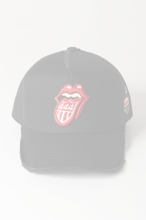 画像3:   YOSHINORI KOTAKE DESIGN ヨシノリコタケ メッシュキャップ ローリングストーンズデザイン YK3DE-RS444 BLK BLK RED/WHT THE ROLLING STONES {-BES}  :YK-BES-10-F  (3)