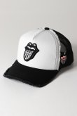 画像1: YOSHINORI KOTAKE DESIGN ヨシノリコタケ メッシュキャップ ローリングストーンズデザイン YK3DE-RS444 BLK/WHT BLK BLK/WHT{-BES} (1)