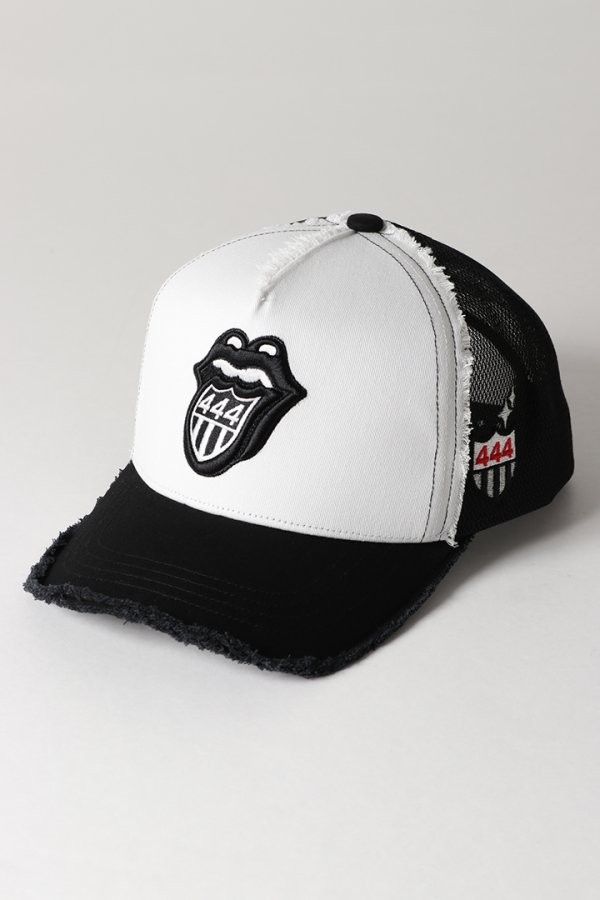 画像1: YOSHINORI KOTAKE DESIGN ヨシノリコタケ メッシュキャップ ローリングストーンズデザイン YK3DE-RS444 BLK/WHT BLK BLK/WHT{-BES} (1)