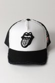 画像3: YOSHINORI KOTAKE DESIGN ヨシノリコタケ メッシュキャップ ローリングストーンズデザイン YK3DE-RS444 BLK/WHT BLK BLK/WHT{-BES} (3)