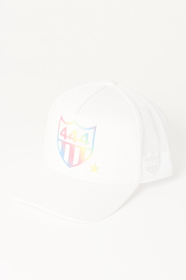 画像1:   YOSHINORI KOTAKE DESIGN ヨシノリコタケ 限定ベースボールキャップ “444“ {-BBS}  :YK2153956-WHT-F  (1)