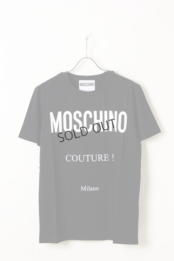 画像1: {SOLD}MOSCHINO モスキーノ クチュールプリントコットンTシャツ{ZA07070240-1555-AIS} (1)